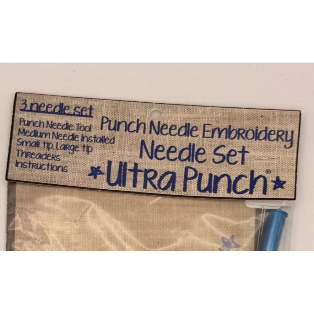 Ultra Punch 3 Needle Set Punch Needle Embroidery Tool 3 Tips Threaders USA